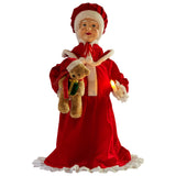 NNEDSZ Christabelle 1.1m Musical LED Animated Christmas Mrs Claus Glowing Candle Ornament Decoration