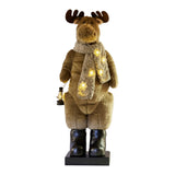 NNEDSZ Christabelle 1.1m Musical LED Animated Christmas Moose Decoration Light-Up Lantern Ornament