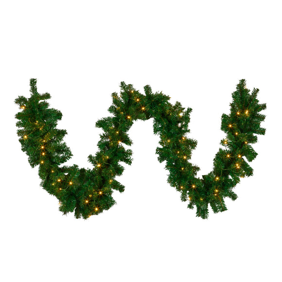 NNEDSZ Christabelle 2.7m Christmas Garland with LED Lights Chadwick Tree Decoration Ornament