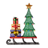 NNEDSZ Christabelle Christmas Display Sled 183cm With Tree And Presents Led Lights & C9 Bulbs