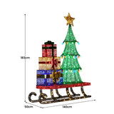 NNEDSZ Christabelle Christmas Display Sled 183cm With Tree And Presents Led Lights & C9 Bulbs