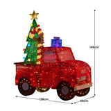 NNEDSZ Christabelle 1.4m Christmas Tree Truck Indoor Outdoor Display Decoration LED Lights Front Yard Lawn Statue Ornament