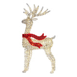 NNEDSZ Christabelle Large 1.5m Christmas Reindeer Outdoor Indoor Light-Up Display Decoration Lawn Statue LED Lights Red Bow