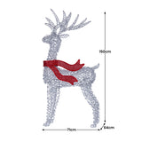 NNEDSZ Christabelle Large 1.5m Christmas Reindeer Outdoor Indoor Light-Up Display Decoration Lawn Statue LED Lights Red Bow