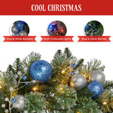 NNEDSZ Swishmas 61cm Blue Collection Multicolour Pre-Lit Christmas Wreath