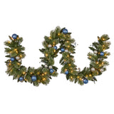 NNEDSZ Swishmas 274cm Blue Collection Multicolour Pre-Lit Christmas Garland