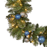 NNEDSZ Swishmas 274cm Blue Collection Multicolour Pre-Lit Christmas Garland