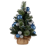 NNEDSZ Swishmas 61cm Blue Collection Pre-Lit Tabletop Christmas Tree