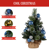 NNEDSZ Swishmas 61cm Blue Collection Pre-Lit Tabletop Christmas Tree