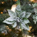 NNEDSZ Swishmas Snowy Crown Pine 2.3m Multicolour Pre-Lit Christmas Tree with 1453 Tips