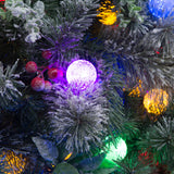 NNEDSZ Swishmas Snowy Crown Pine 2.7m Multicolour Pre-Lit Christmas Tree with 2429 Tips