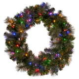 NNEDSZ Christabelle 1.22m Split 2pc Christmas Wreath with LED Lights Pine Dual Front Doors Decoration Ornament