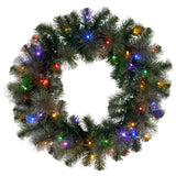 NNEDSZ Christabelle 61cm Christmas Wreath with LED Lights Glittery Gold Pine re-Lit Front Door Decoration Ornament