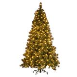 NNEDSZ Christabelle 7.5ft Christmas Tree Glittery Gold Pine Led Multi-functional Lights
