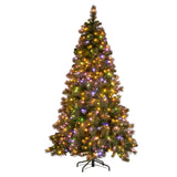 NNEDSZ Christabelle 7.5ft Christmas Tree Glittery Gold Pine Led Multi-functional Lights