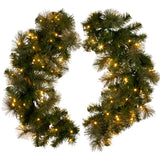 NNEDSZ Christabelle 76cm Split Christmas Wreath with LED Lights for Double Front Doors Decoration