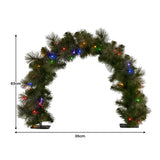 NNEDSZ Christabelle 60cm Tabletop Christmas Archway Garland with LED Lights Gold Mantle Decoration Ornament