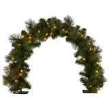 NNEDSZ Christabelle 60cm Tabletop Christmas Archway Garland with LED Lights Gold Mantle Decoration Ornament