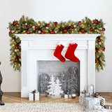 NNEDSZ Christabelle 2.7m Christmas Garland with LED Lights and Baubles Mantle Decoration Ornament