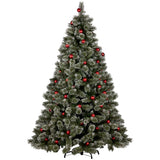 NNEDSZ Swishmas Snowy Bristle 2.3m Multicolour Pre-Lit Christmas Tree with 1587 Tips