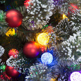 NNEDSZ Swishmas Snowy Bristle 2.3m Multicolour Pre-Lit Christmas Tree with 1587 Tips