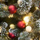 NNEDSZ Swishmas Snowy Bristle 2.3m Multicolour Pre-Lit Christmas Tree with 1587 Tips