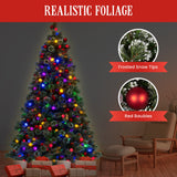 NNEDSZ Swishmas Snowy Bristle 2.3m Multicolour Pre-Lit Christmas Tree with 1587 Tips