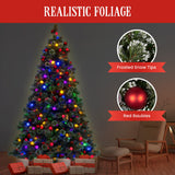NNEDSZ Swishmas Snowy Bristle 2.7m Multicolour Pre-Lit Christmas Tree with 2870 Tips