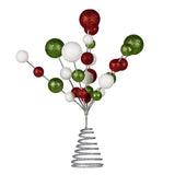 NNEDSZ Christabelle Baubles Christmas Tree Topper Festive Glitter Finish Xmas Ornament