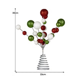 NNEDSZ Christabelle Baubles Christmas Tree Topper Festive Glitter Finish Xmas Ornament