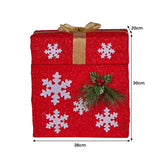 NNEDSZ Christabelle Animated Santa Gift Box Led Christmas Tree Decoration Xmas Ornament