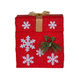 NNEDSZ Christabelle Animated Santa Gift Box Led Christmas Tree Decoration Xmas Ornament