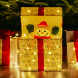NNEDSZ Christabelle Animated Snowman Gift Box Led Christmas Tree Decoration Ornaments
