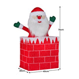NNEDSZ Christabelle 76cm Animated Santa In Chimney Christmas Tree Led Lights Ornament