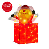 NNEDSZ Christabelle 76cm Animated Santa In Chimney Christmas Tree Led Lights Ornament