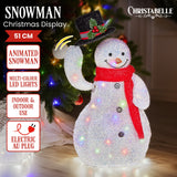 NNEDSZ Christabelle 51cm Animated Snowman Christmas Display Decoration Led Lights Xmas