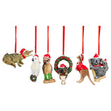 NNEDSZ Christabelle Christmas Aussie Animals Pack of 6 Baubles Tree Decoration Ornaments Gift Pack
