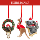 NNEDSZ Christabelle Christmas Aussie Animals Pack of 6 Baubles Tree Decoration Ornaments Gift Pack