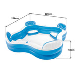 NNEDSZ Intex Swim Center Square Inflatable Lounge Pool