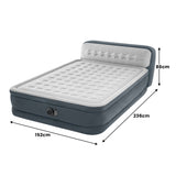 NNEDSZ Intex Dura-beam Deluxe Ultra Plush Headboard Air Mattress - Queen