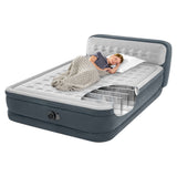 NNEDSZ Intex Dura-beam Deluxe Ultra Plush Headboard Air Mattress - Queen