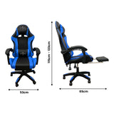 NNEDSZ Intex Spire Zinc Blue And Black Adjustable Gaming/office Chair