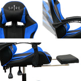 NNEDSZ Intex Spire Zinc Blue And Black Adjustable Gaming/office Chair