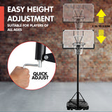 NNEDSZ Height-Adjustable Basketball Portable Hoop for Kids and Adults