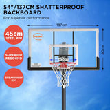NNEDSZ Portable Basketball Hoop System 2.3 to 3.05m for Kids & Adults