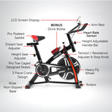 NNEDSZ Home Gym Flywheel Exercise Spin Bike - Black