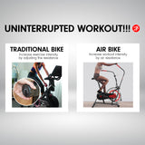 NNEDSZ Air Resistance Fan Exercise Bike for Cardio - Red