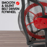 NNEDSZ Air Resistance Fan Exercise Bike for Cardio - Red
