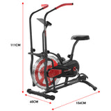 NNEDSZ Air Resistance Fan Exercise Bike for Cardio - Red