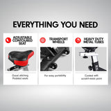 NNEDSZ RX-200 Exercise Spin Bike Cardio Cycling - Red